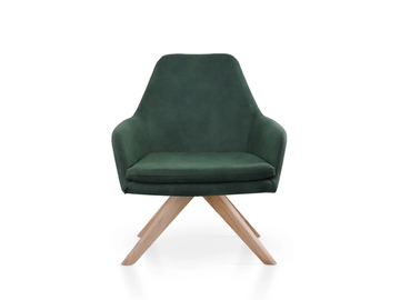 PREMIERE LOUNGE SPIDER - Trestle-based leather easy chair with armrests by 5A Design - view 3